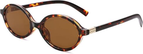 Retro Oval Sunglasses for Women Men Small Round Frame 90s Vintage Shades UV400 in Saudi Arabia