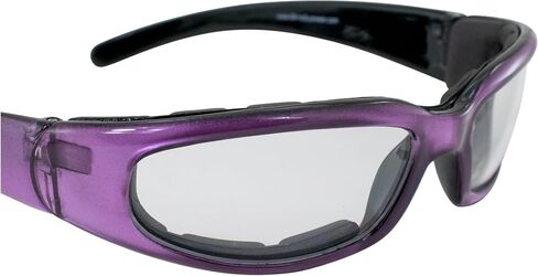 Birdz Eyewear Chill Women's Motorcycle Sunglasses Padded Purple Frame with Clear Lenses in Kuwait