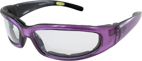 Birdz Eyewear Chill Women's Motorcycle Sunglasses Padded Purple Frame with Clear Lenses in Kuwait