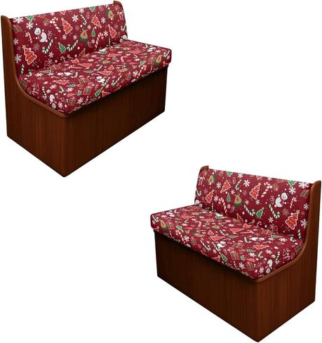 Deer American Flag Print 4 Pack RV Dinette Cushion Covers Stretch Camper Cushion Slipcover Non-Slip RV Couch Cover Sofa Slipover for Travel Trailer Couch in Saudi Arabia