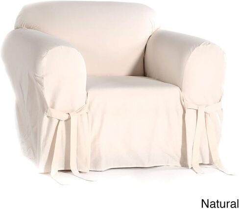 Classic Slipcovers Cotton Duck One Piece Chair Slipcover in White in Saudi Arabia