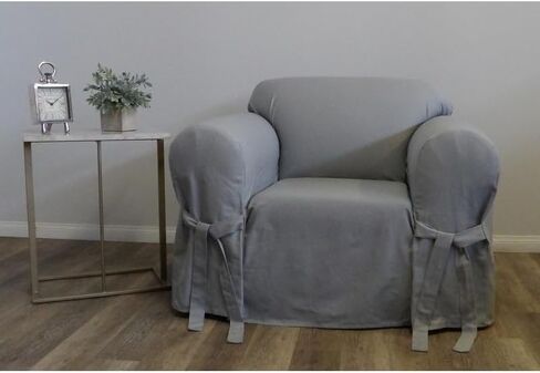 Classic Slipcovers Cotton Duck One Piece Chair Slipcover in White in Saudi Arabia