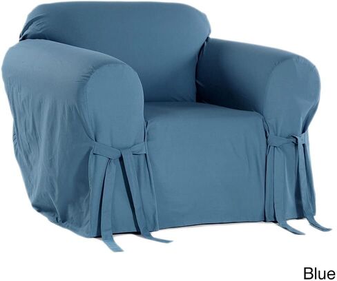 Classic Slipcovers Cotton Duck One Piece Chair Slipcover in White in Saudi Arabia