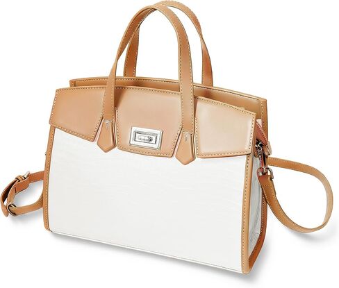 Luxury Women's Leather Tote Bag, two-tone Design, Premium Organic Leather, Professional Business Travel Handbag in Saudi Arabia