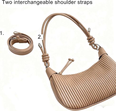 Women Crescent Shoulder Bag Vegan Leather Hobo Tote Purse Retro Cute Crossbody Bag Y2K Underarm Clutch Purses Sling Handbags in Saudi Arabia