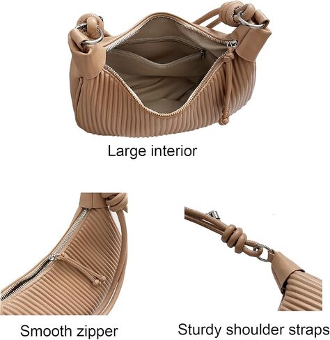 Women Crescent Shoulder Bag Vegan Leather Hobo Tote Purse Retro Cute Crossbody Bag Y2K Underarm Clutch Purses Sling Handbags in Saudi Arabia