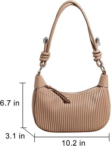 Women Crescent Shoulder Bag Vegan Leather Hobo Tote Purse Retro Cute Crossbody Bag Y2K Underarm Clutch Purses Sling Handbags in Saudi Arabia