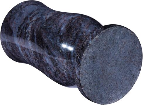 Cemetery Granite Vase for Grave, Natural Bahama Blue Stone Heavy Headstone Flower Holder with Drainage Hole, Set of 2 in Saudi Arabia