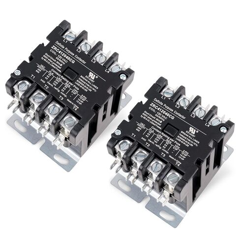 فائق المتانة C130A 1 Pole Contactor 30 Amp 24VAC Coil من BlueStars - متوافق مع المرحلات ومكيف الهواء والمضخة الحرارية وأنظمة التبريد in Kuwait