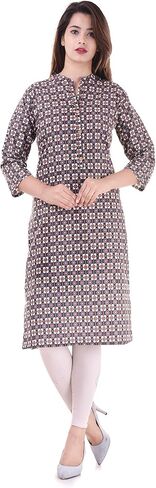 Chichi Indian Women's Printed Cotton Kurti Multi-Color For Casual/Daily/Party Wear in Saudi Arabia