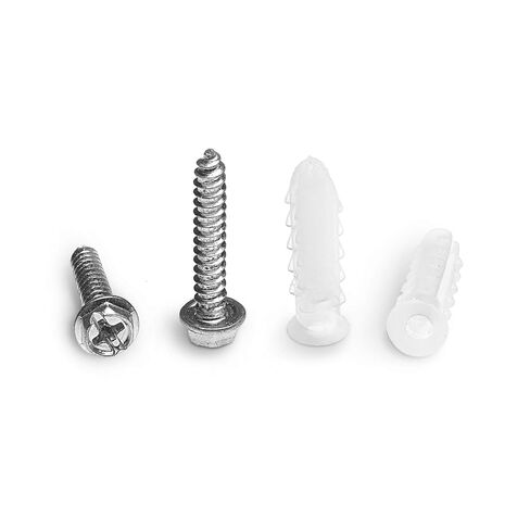 THE CIMPLE CO Ribbed Plastic Conical Anchors - for Concrete, Stucco, Brick, Drywall, and Similar - Kit of 10 Anchors in Kuwait