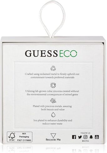 GUESS Goldtone Glass Stone V-Shape Hoop Earrings in Saudi Arabia