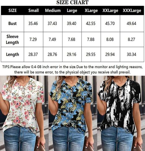 Womens Crewneck Shirts Summer Short Sleeve Tops Ladies Fashion Pleated Loose Tunic Blouse for Leggins in Kuwait