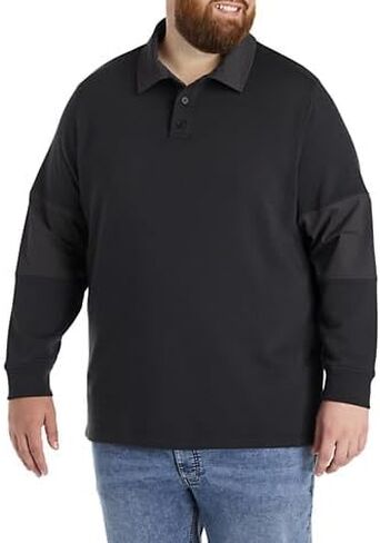 Society of One Mixed Media Rugby Sweatshirt Black 2XL in Saudi Arabia