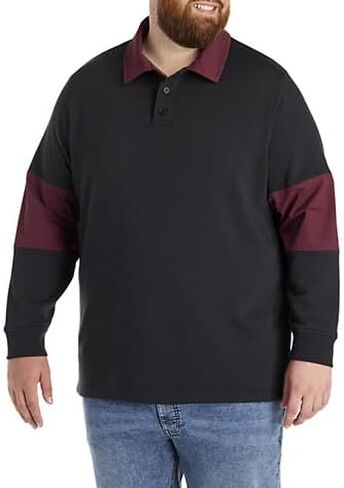 Society of One Mixed Media Rugby Sweatshirt Burgundy 2XLT in Saudi Arabia