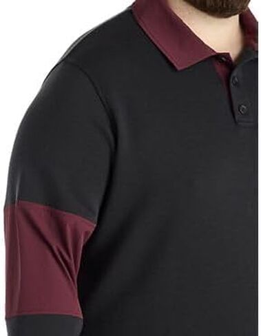 Society of One Mixed Media Rugby Sweatshirt Burgundy 2XLT in Saudi Arabia