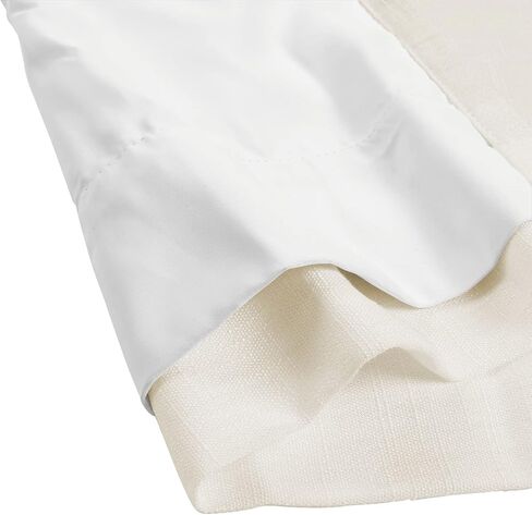 TWOPAGES Off White Polyester Linen 96 Inches Long Thermal Insulated Curtain with Pinch Pleated and Back Tab Blackout Textured Drape for Bedroom Living Room Double Layer Curtain (52Wx96L, 1 Panel) in Saudi Arabia