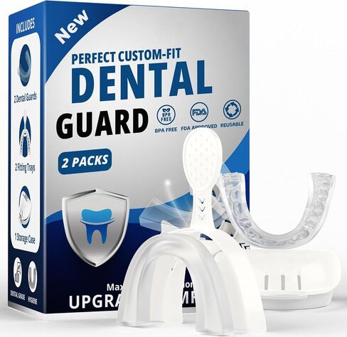 Mouth Guard with Fitting Tray for Adult, 2 Pack Standard Size in Saudi Arabia