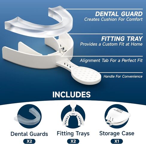 Mouth Guard with Fitting Tray for Adult, 2 Pack Standard Size in Saudi Arabia