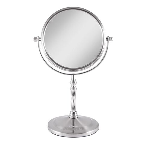 Zadro 7" W x 10" H Round Non-Lighted Makeup Mirror 5X 1X Magnifying Makeup Mirrors Rotating Head Makeup Mirror for Desk in Saudi Arabia