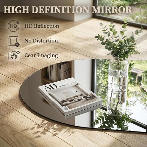 Irregular LED Bathroom Mirror with Lights, Backlit Vanity Mirror for Wall, Asymmetrical Wall Mirror, 3 Color Dimmable Anti-Fog Smart, Decorative Mirror for Bathroom, Entryway(24″ x 40″, 1 Pack) in Kuwait