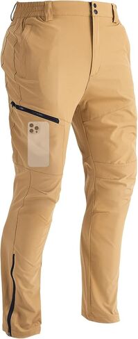Men's Hiking Cargo Pants, Waterproof and Quick-Drying Work Pants, Lightweight Breathable with Ankle Zipper Design in Saudi Arabia