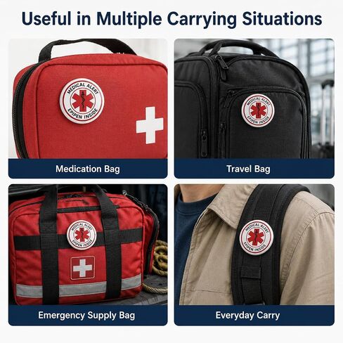 Epinephrine Medical Button Pin: EpiPen Inside Alert Badge with Safety Pin Back for Backpack Purse or Jacket - Clear Allergy Emergency ID - 2.3 Inch Waterproof Tinplate Badge with Orange Gift Box in Saudi Arabia