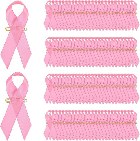 80 Pcs Breast Cancer Ribbon Pin, Pink Ribbon Pins for Woman, Inspirational Gifts for Woman, Charity Events, Fundraisers,Public Welfare Party, Survivor Support in Saudi Arabia