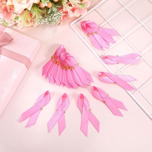 80 Pcs Breast Cancer Ribbon Pin, Pink Ribbon Pins for Woman, Inspirational Gifts for Woman, Charity Events, Fundraisers,Public Welfare Party, Survivor Support in Saudi Arabia