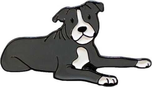 Smiling Pitbull, Blue Pitty Love 1" Mini Enamel Pin in Kuwait