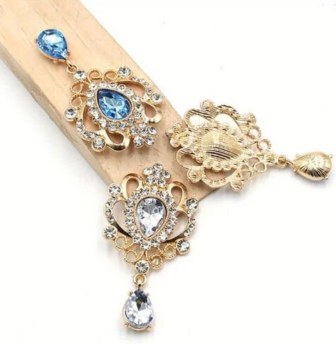 3Pcs/5Pcs Random Color 32 * 60MM for Needlework Rhinestone Button Hair Manualidades Accessories Diy Flat Back Brooch Jewelry in Kuwait