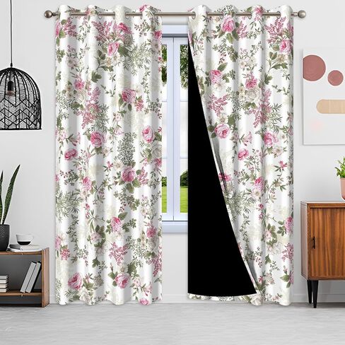 Kids Dinosaur Blackout Curtains 52x84 Inch 2 Panels | Cartoon Dinosaur Print, Thermal Insulated Light Blocking Noise Reducing Wrinkle-Free Window Curtains for Boys Room Nursery in Saudi Arabia