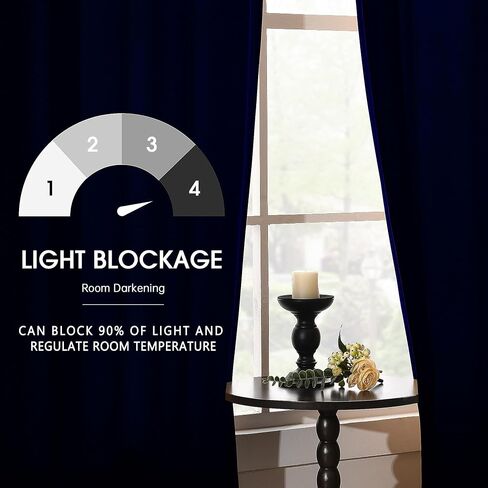 Velvet Blackout Navy Blue Curtains 120 Inches Long for Living Room,Thermal Insulated Room Darkening Drapes with Back Tabs Floor to Ceiling Length 10Ft Elegant Curtain Panels Modern Home Decor in Saudi Arabia