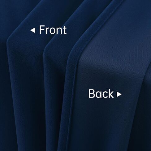 Velvet Blackout Navy Blue Curtains 120 Inches Long for Living Room,Thermal Insulated Room Darkening Drapes with Back Tabs Floor to Ceiling Length 10Ft Elegant Curtain Panels Modern Home Decor in Saudi Arabia
