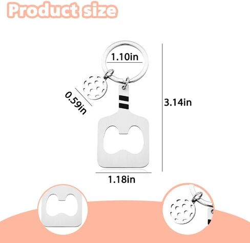 Pickleball Paddles Bottle Opener Keychain for Friends Birthday Gifts for Pickleball Players End of the Season Gifts for Sister Brother Stainless Steel Key Chain for Pickleballs Lover in Saudi Arabia