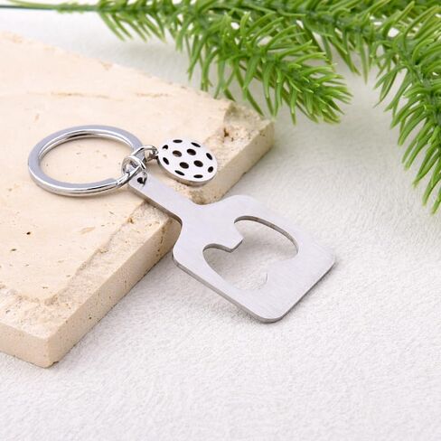 Pickleball Paddles Bottle Opener Keychain for Friends Birthday Gifts for Pickleball Players End of the Season Gifts for Sister Brother Stainless Steel Key Chain for Pickleballs Lover in Saudi Arabia