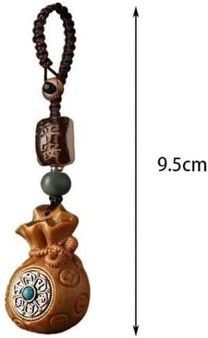 KeyChains for Men Keychain Men's Car Small Pendant, Sandalwood Blessing Bag Six-word Mantra, Backpack Key Key Ring Car in Kuwait