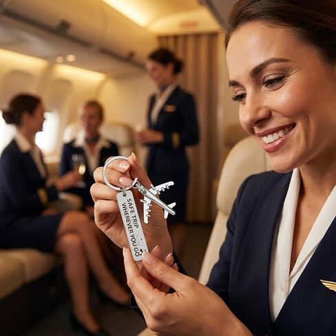 Flight Attendant Gifts Wherever You Go Keychain Traveling Keychain Airplane Keychains in Kuwait
