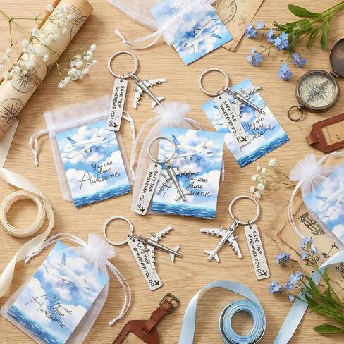 Flight Attendant Gifts Wherever You Go Keychain Traveling Keychain Airplane Keychains in Kuwait
