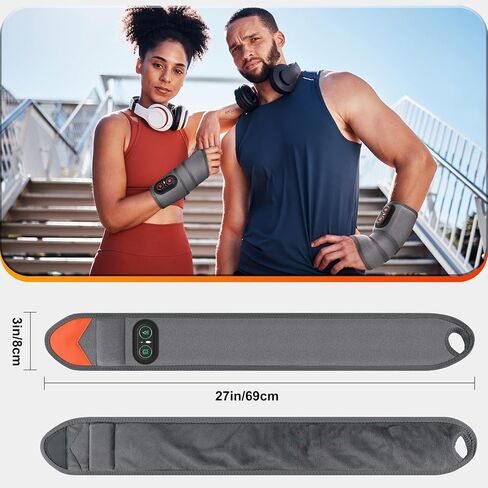 DREAMSOME Cordless Wrist Heating Pad with Heat & Vibration, Rechargeable Wrist Massager, Heated Wrist Wrap for Hand, Wrist & Arm, Adjustable Brace for Home Office Travel in Saudi Arabia