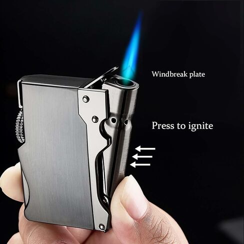 Torch Lighter, Adjustable Windproof Flame, Chef's Professional Gift, 3-in-1, Refillable Butane Lighter for Grilling, Outdoor, Barbecue and Baking Lighters (Butane Gas Free) in Kuwait