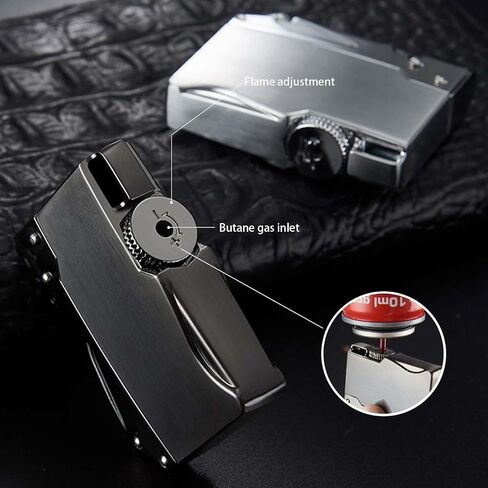 Torch Lighter, Adjustable Windproof Flame, Chef's Professional Gift, 3-in-1, Refillable Butane Lighter for Grilling, Outdoor, Barbecue and Baking Lighters (Butane Gas Free) in Kuwait
