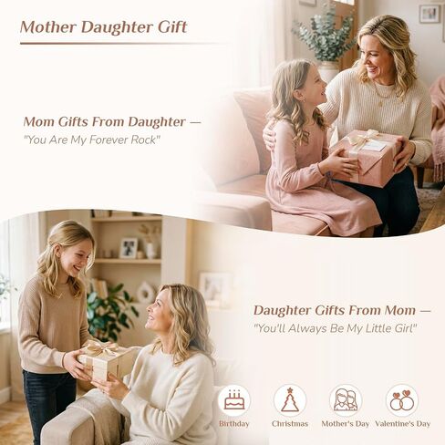 Storieme Mom Birthday Gifts from Daughter: Hand-Painted 7.48" Mother Embracing Daughter Figurines - Sentimental Mom and Daughter Gift Ideas for Birthday Valentines Day Christmas & Home Decor in Saudi Arabia
