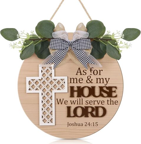 TOARTi 3D Welcome Front Door Wreath Porch Decor, Wooden Home Sweet Home Boho Outdoor Sign Hanging, Farmhouse Aztec Wall Sign Hanger with Artificial Leaves&Rustic Beads in Kuwait