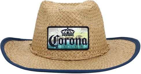Corona Patch Straw Cowboy Hat Multicolored in Kuwait