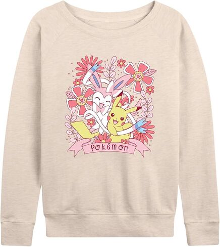 HYBRID APPAREL Pokémon - Valentine Florals Pikachu Sylveon - Women's French Terry Pullover in Saudi Arabia