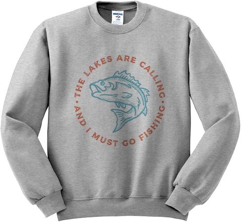TeesAndTankYou The Lake is Calling Fishing Sweatshirt Unisex in Saudi Arabia
