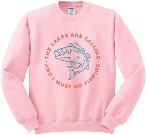 TeesAndTankYou The Lake is Calling Fishing Sweatshirt Unisex in Saudi Arabia