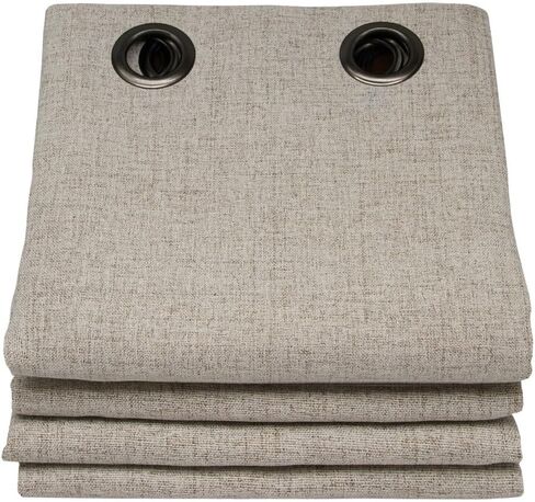 Moondream DecibelControl™ 3-in-1 Soundproof Curtain | Noise Reduction | Thermal Insulation | 100% Blackout | Patented Technology | Made in Europe | Grommet | 52" W x 84" L | Beige - Sand MC632 in Saudi Arabia