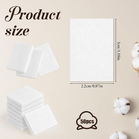 50 Pcs Unscented Aroma Pads, White Aromatherapy Perfume Diffusers | 1.2 x 0.9 in Humidifier Aromas Pad Replacement, Air Filter Scent Pad, Aroma Oil Refill Pads, Essential Oil Pads in Saudi Arabia